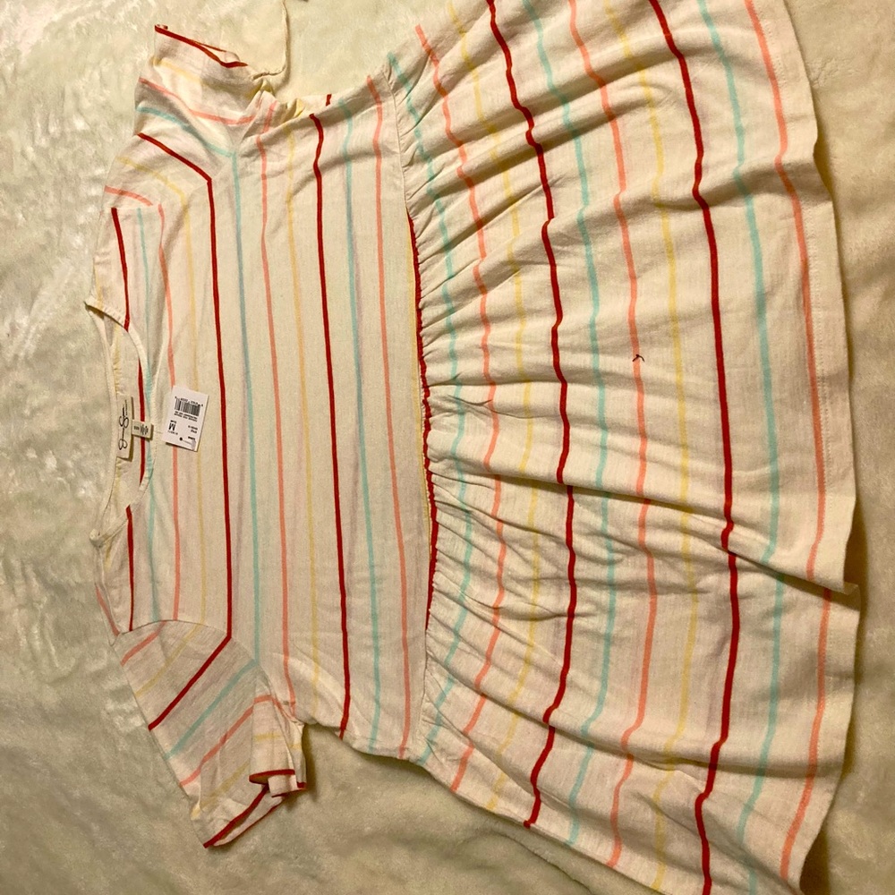 NWT Jessica Simpson Striped Maternity baby doll tee